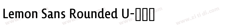 Lemon Sans Rounded U字体转换